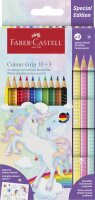 Faber Castell Buntstift Colour Grip 3,3 mm Einhorn 10+3 Etui