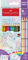 Faber Castell Buntstift Colour Grip 3,3 mm Einhorn 10+3 Etui