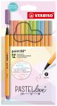STABILO point 88 12er Pastellove Etui