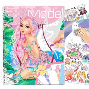 Malbuch Create your  TOPModel Fantasy, mit 131 Stickern,, Depesche