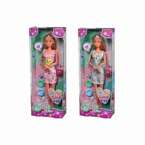 Steffi Love Cute Pet  Cute Pet 2fach sortiert, im rosa oder grün Kleid, mit Hund oder Hase, Spielzeug,, Fressschalen, ab 3 Jahren,, SIMBA