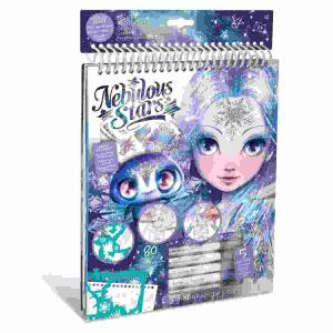 Kreatives Skizzenbuch  Nebulous Stars, mit 80 Schablonen, 110 ausgefallenen Aufklebern,, 5 Metallic-Gelstifte und einem Bleistift, ab 7 Jahren