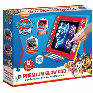 Paw Patrol LED Glow Pad  Premium, verfügt über drei verschiedene Winkelpositionen,, 7 austauschbare LED-Leuchten,, mit farbenfrohen Leuchteffekten, automatische Abschaltung,, 3 abwaschbare Qualitätsmarker, durchsichtiges Display,, ab 3 Jahre, Boti