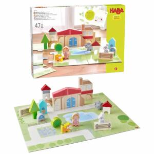 Puzzle Spielwelt  Landleben 47teilig, 9 Puzzleteile, inklusive Holzbausteine und Tragetasche,, ab 24 Monaten,, HABA