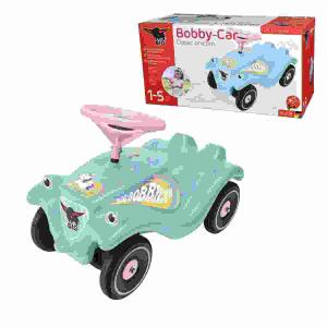 BIG Bobby Car Classic  Einhorn, ab 12 Monaten, modernes Design mit Einhorn,, ergonomische Sitzfläche mit Kniemulde für ältere Kinder,, tiefliegender Schwerpunkt, Tragkraft 50 kg, Made in Germany
