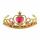 Tiara gold mit pinken  Edelsteinen