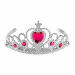 Tiara silber mit pinken  Edelsteinen