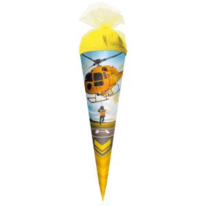 Roth Motiv-Schultüte, Helikopter, 22 cm, rund, Tüllverschluss