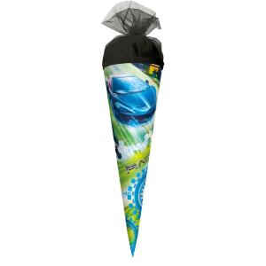 Roth Motiv-Schultüte, Racing, 22 cm, rund, Tüllverschluss