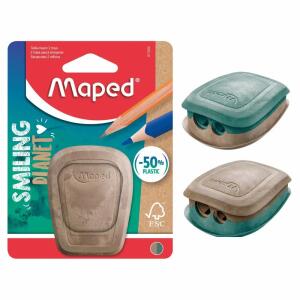 Doppelspitzdose SMILING  PLANET, 2 Stiftgröße, ergonomische und kompakte Dose,, Maped