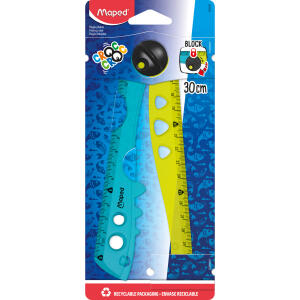 Klapplineal Croc Croc gelb/türkis MAPED M282030 Blister