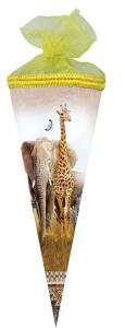 Nestler Schultüte Tüllv. 22 cm rund Safari