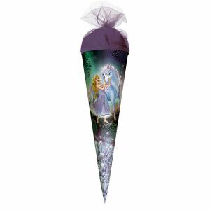 Motiv-Schultüte Königin im Eis 35cm rund Tüllverschluss