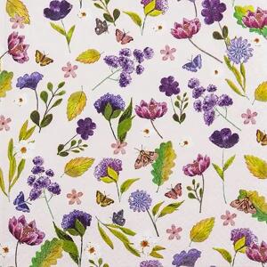 Motivserviette 33x33cm HOME F. 212305  3lag Blumen