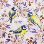 Motivserviette 33x33cm HOME F. 212306  3lag Vögel