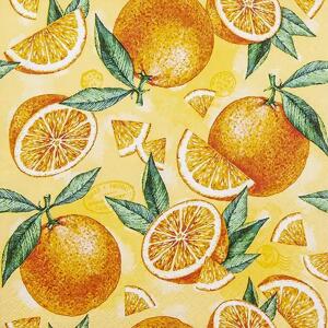 Motivserviette 33x33cm Kulinarik HOME F. 212314   3lag Orangen