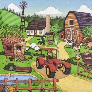 Motivserviette 33x33cm Kind HOME F. 212316  3lag
