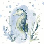 Servietten 33x33cm  Seahorse FSC-Mix, 20 Stück,,...