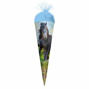 Motiv-Schultüte Power Horse 50cm rund Tüllverschluss