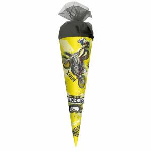 Motiv-Schultüte Extreme Motocross 50cm rund Tüllverschluss