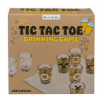 OOTB Glas-Trinkspiel Tic Tac Toe mit 9 Gläsern