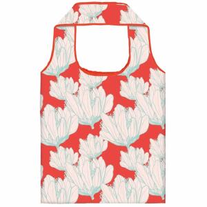 Shopper Peonies  40x66cm, aus recyceltem PET, mit integrierter Hülle,, platzsparend zusammenfaltbar 12x12cm,, moses