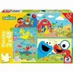 Puzzle für Kinder  Sesamstraße 3x48 Teile,...