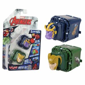 MARVEL AVENGERS Battle  Cube Thanos und Loki, Neuauflage des Klassikers Schere, Stein, Papier,, Wahl befindet sich unter abnehmbarer Kopfverkleidung,, ab 3 Jahren,, Boti