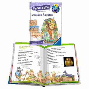 Wieso? Weshalb? Warum?  Band 9 Das alte Ägypten, für Erstleser mit Stickern und Leserätseln, von Sandra Noa,, illustriert von Peter Friedl, 64 Seiten, ab 7 Jahren,, Ravensburger