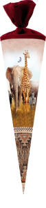 Nestler Schultüte Filzv. 70 cm rund Safari
