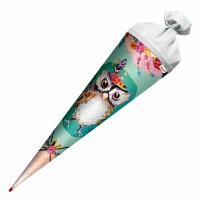 Motiv-Schultüte Eule Lieselotte 70cm rund Filzverschluss