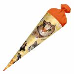 Motiv-Schultüte Katzenparty 70cm rund Filzverschluss