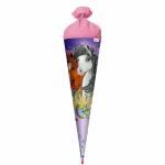 Motiv-Schultüte Blumenpferde 70cm rund Filzverschluss