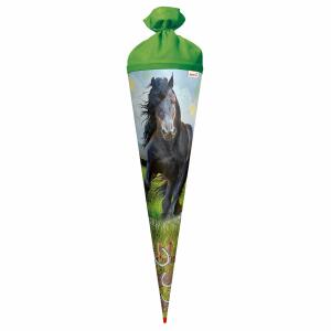 Motiv-Schultüte Power Horse 70cm rund Filzverschluss