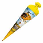 Motiv-Schultüte Helikopter 70cm rund Filzverschluss