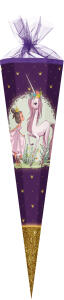 Nestler Schultüte Tüllv. 85 cm 6-eckig EinhornPrinzs
