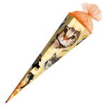 Motiv-Schultüte Katzenparty 85cm eckig Tüllverschluss