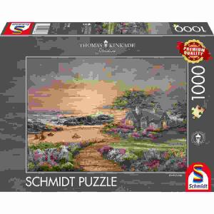 Puzzle Kinkade Willow  Cottage 1000 Teile, Schmidt Spiele