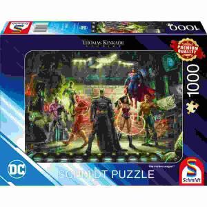 Puzzle Kinkade DC The  Justice League 1000 Teile, Schmidt Spiele