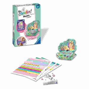 Bastelset Be Creative!  Mosaic Unicorn, für 2 Mosaikobjekte, ab 7 Jahren,, Ravensburger