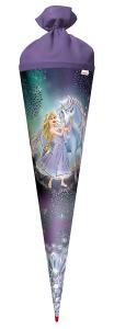 Motiv-Schultüte Königin im Eis 70cm rund Filzverschluss Glitter