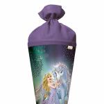 Motiv-Schultüte Königin im Eis 70cm rund Filzverschluss Glitter