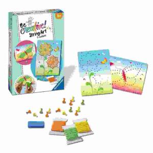 Bastelset Be Creative!  String Art Butterflies, mit Kunstoffpins und bunten Fäden, ab 6 Jahren,, Ravensburger