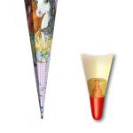 Motiv-Schultüte Blumenpferde 85cm eckig Tüllverschluss Glitter