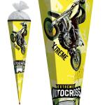 Motiv-Schultüte Extreme Motocross 85cm eckig Tüllverschluss Folie