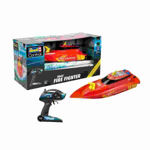 Revell RC Feuerlöschboot  Löschboot 35cm lang, mit integrierter Löschkanone, Fahrzeit, etwa 15 Minuten, 2.4 GHz Technologie, Ladewarnung,, USB-Ladegerät, USB-Ladekabel, Bedienungsanleitung,, Ersatzantriebsschrauben-set, 2 Batterien AA Alkaline, erforderli