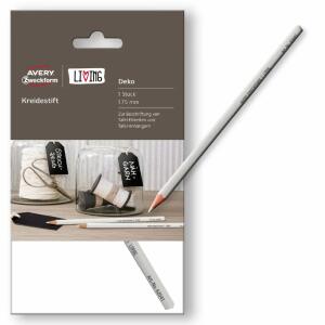 Kreidestift weiß  Zur Beschriftung von Tafel Etiketten und Anhängern Feucht, abwischbar Avery Zweckform