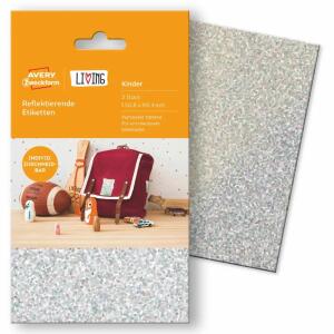 Reflektierende Etiketten  99,4x105,8mm silber, 3 Etiketten Avery Zweckform