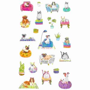 Washi Paper Sticker  Dogs and Cats, Rössler