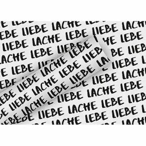 Geschenkpapier 70cmx2m  Kraft ws. Lebe, Liebe